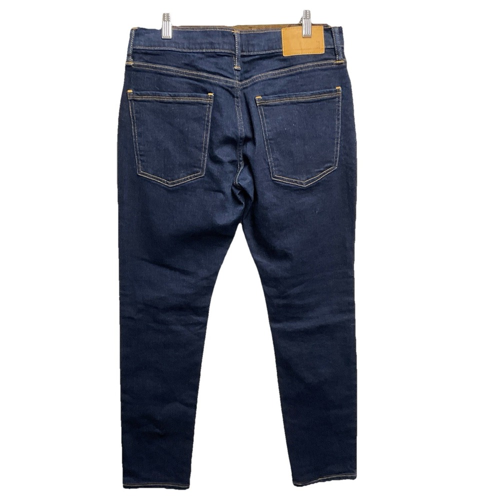 Mutual Weave The Slim Straight Mens Dark Wash Denim Blue Jeans Size 30 X 30 - Picture 2 of 9